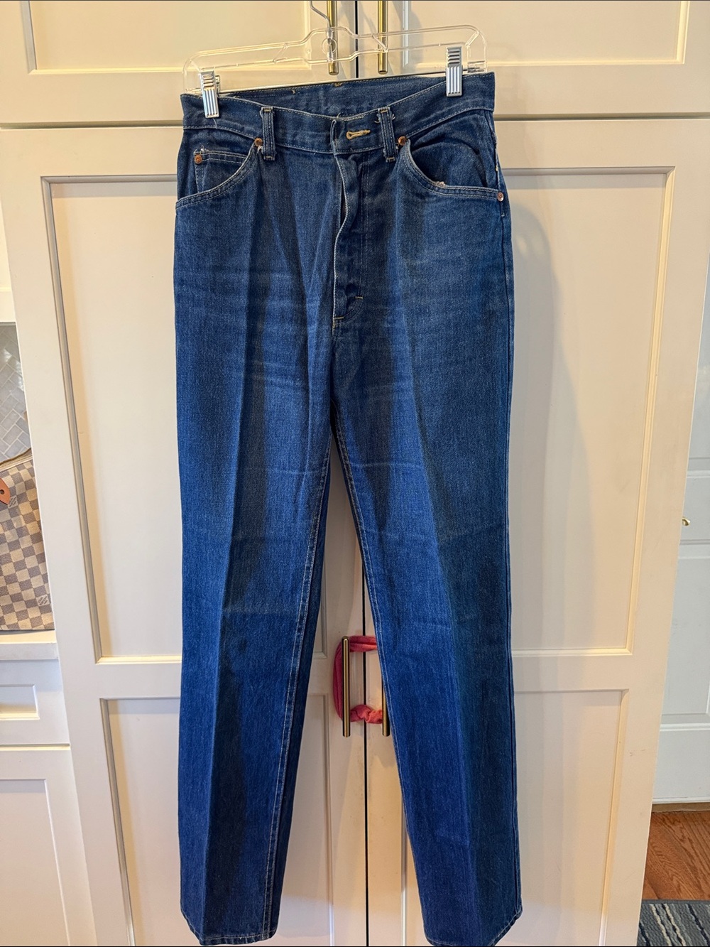 Vintage Lee women's Blue Straight-Leg Jeans 70/80s